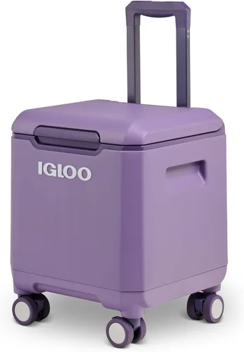 Miniatura 25 de Igloo Tag Along Too Coolers Enfriador de estilo picnic de carcasa dura aislada Cofre de hielo rodante Lila