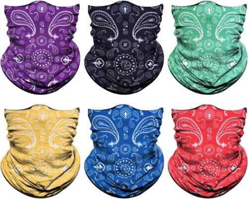 Miniatura 12 de Polaina para el cuello para hombres y mujeres, bandana para la cabeza, bufanda para la cara, cubrebocas, calentador, pasamontañas, sin costuras