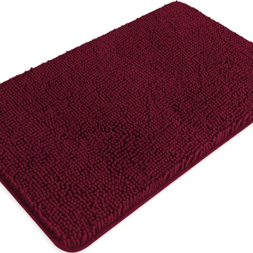 Miniatura 393 de Alfombra de baño pequeña de 12 x 18 pulgadas, lavable y absorbente, antideslizante, alfombra de baño de felpilla gruesa y suave para baño, ducha