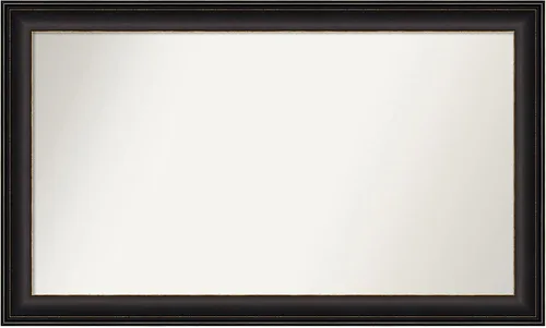Miniatura 10 de Amanti Art Espejo de baño de bronce para sobre el fregadero, 24 x 24 pulgadas, espejo cuadrado de bronce Lara para tocador, marco de madera