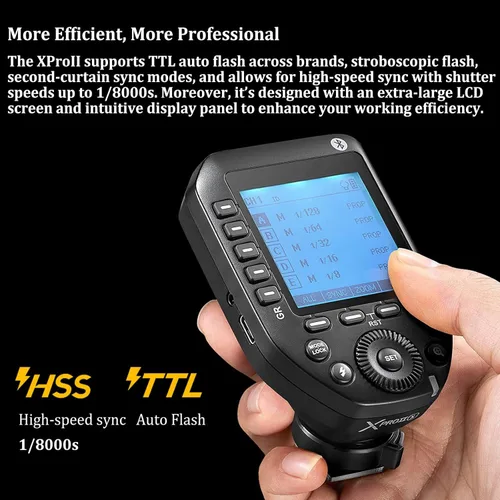 Miniatura 2 de GODOX Disparador de flash inalámbrico XProII-S TTL para cámaras Sony, 2.4G 1/8000s HSS, Bluetooth incorporado para control de aplicación