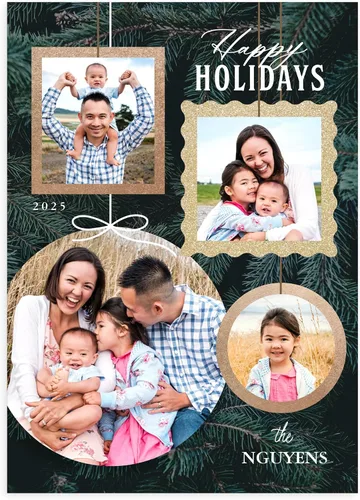 Let's Make Memories Tarjetas de Navidad Personalizadas con Fotos con Sobres - Calidad Premium - 5x7-2025 Tarjetas Navideñas y Sobres Blancos -