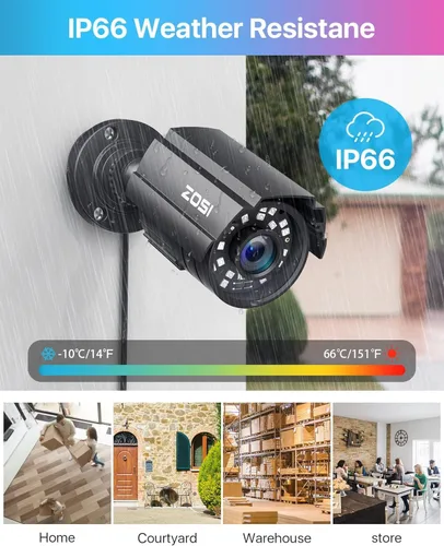 Miniatura 5 de ZOSI - Sistema de cámara de seguridad para el hogar de 8 canales 3K Lite para interiores y exteriores, detección AI de personas/vehículos, visión