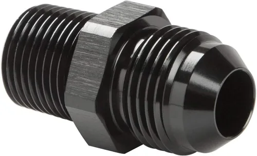 Miniatura 22 de 3AN macho Flare a 1/4 NPT tubo macho 90 grados codo adaptador unión aluminio negro