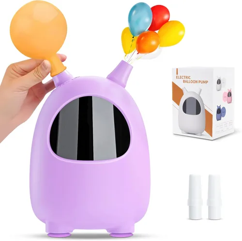 Miniatura 11 de Balloon Pump Electric, SPLAKS Balloons Inflator Air Pump Portable Balloon Blower for Garland Arch, Party Decoration Blanco