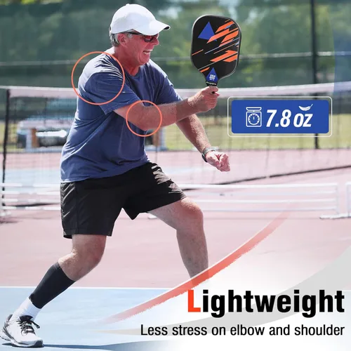 Miniatura 4 de niupipo Pickleball Paddles Set of 2 or 4, USAPA Approved Fiberglass Pickleball Paddle Set with Balls and Bag, Polypropylene Honeycomb Core, 2. Azul