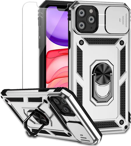 Miniatura 10 de Funda para iPhone 11 Pro Max con cubierta para lente de cámara, protector de pantalla HD, protección contra caídas de grado militar, soporte