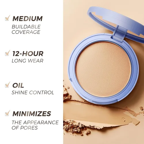 Miniatura 8 de SACE LADY Polvo facial impermeable, fija maquillaje, controla el brillo, suaviza líneas finas para un acabado ligero impecable, polvo fijador mate