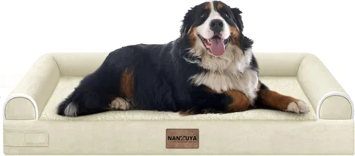 Miniatura 77 de Cama ortopédica lavable para perros medianos y grandes: cama con cojines de apoyo para perros medianos y grandes, cama impermeable de espuma tipo
