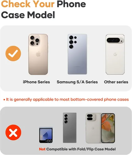 Miniatura 2 de SSLOTSCASE Cordón cruzado para teléfono con 2 pestañas transparentes de TPU, correa de cuello doble flexible multifuncional, mosquetón resistente