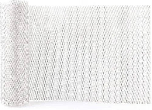 Malla para parrilla de coche, 39.4 x 13.0 in de aleación de aluminio de color plateado, malla de 0.236 x 0.118 in, malla universal para parachoques,
