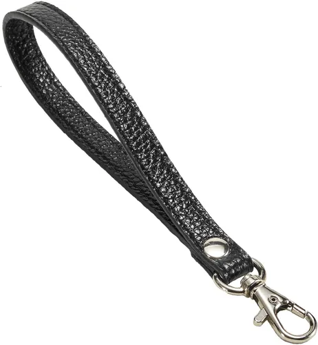 Correa tipo pulsera de piel auténtica, correa de muñeca para llavero, monedero, bolso de mano, celular, pulsera para llave