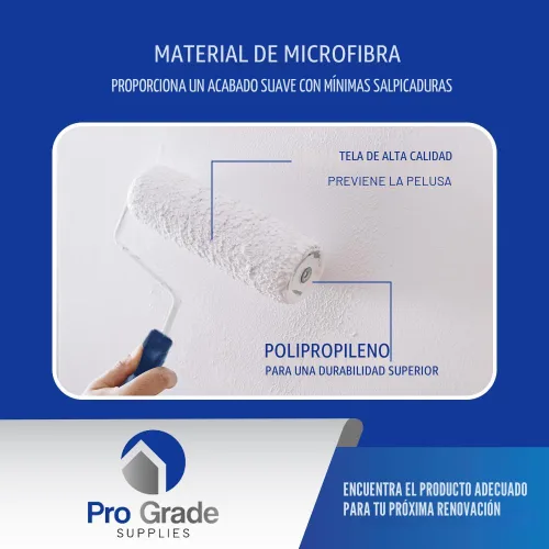 Miniatura 6 de Pro Grade Kit de rodillos de pintura, pincel y rodillo, juego de 10 piezas, siestas de pintura de pared para profesionales y propietarios