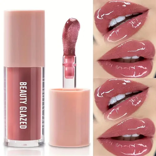Miniatura 2 de Beauty Glazed Big Brush Head Jelly - Aceite labial ultra hidratante y nutritivo, acabado brillante suave, brillo labial tintado brillante y vegano
