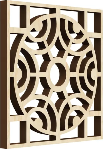 Miniatura 36 de Walton Paneles de pared decorativos de madera con calado, pequeños, 11 3/8 pulgadas de ancho x 11 3/8 pulgadas de alto x 1/4 pulgadas de alto, nogal