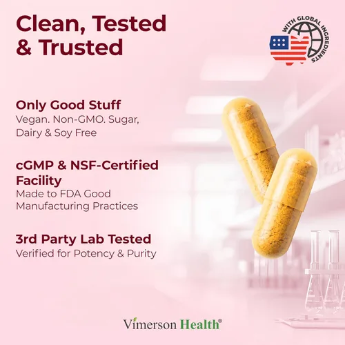 Miniatura 4 de Vanadio con cromo. Suplementos de apoyo de glucosa en sangre. Suplemento de cromo vanadio para apoyo energético y metabolismo sin cafeína. Con ácido