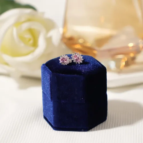 Miniatura 3 de Plata de ley 925 con zafiro creado de 15 quilates rubí amatista esmeralda aguamarina peridoto de turmalina piedra natal aretes estilo princesa Diana