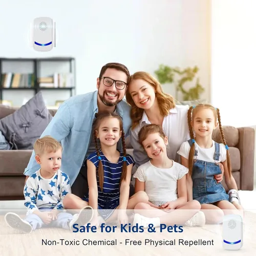 Miniatura 3 de Repelente ultrasónico de plagas actualizado 2026, repelente de arañas en interiores para cucarachas, hormigas, moscas, mosquitos, ratones, control