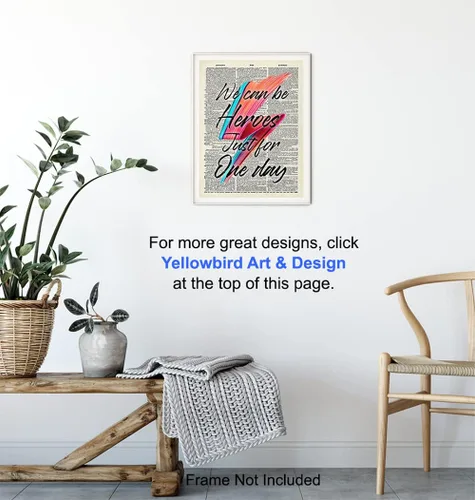 Miniatura 6 de David Bowie Letra Upcycled Dictionary - Póster decorativo de pared de 8 x 10 pulgadas para dormitorio, sala de juegos, cueva de hombre, regalo