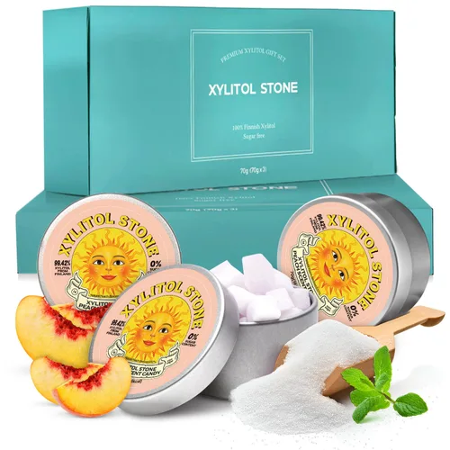 Miniatura 24 de Xylitol Stone Caramelos sin azúcar - Veganos y compatibles con dieta cetogénica, caramelos duros únicos sin azúcar - Dulces con 100% sabor natural
