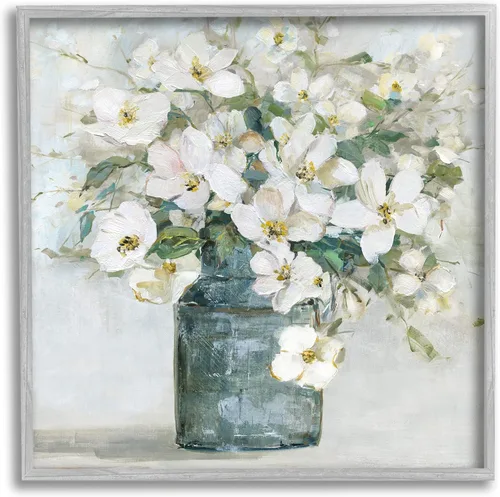 Miniatura 18 de Stupell Industries 'Country Jug Varied Flower Arrangement', Framed Giclee Art, White, 17 x 17 Inches, Easy to Hang and Sturdy, Made in USA, by Carol