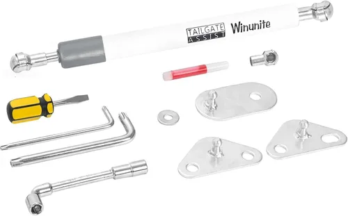 Miniatura 10 de Winunite Compatible con F150 2015-2025 Asistente de Compuerta Trasera – Material de Acero Inoxidable, Descenso Controlado Silencioso, No Más