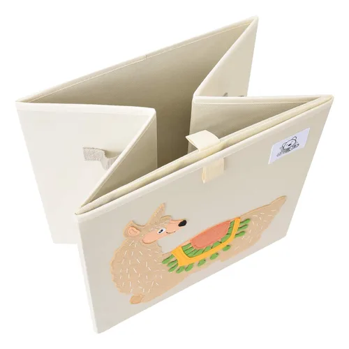 Miniatura 4 de Contenedores plegables de almacenamiento de animales de tela, caja/cofre/organizador para niños pequeños/niños, guardería, sala de juegos, 13 Alpaca