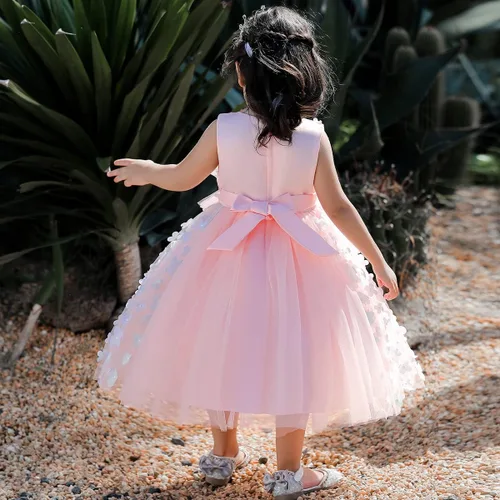 Miniatura 4 de Vestido de tutú de mariposa con pétalos de flores para niños, para boda, concurso de baile, primera comunión, cumpleaños, tul