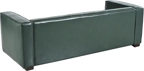 Miniatura 6 de Sofá de asiento profundo moderno de 3 plazas con patas de madera de abedul, sofá de cuero de 80.25 pulgadas, sofá tapizado suave para sala de estar