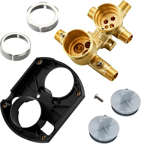 Miniatura 5 de R22000-WS Válvula de ducha y desviación integrada para válvula de ducha personalizada DT 3 o 6 ajustes, latón constructed