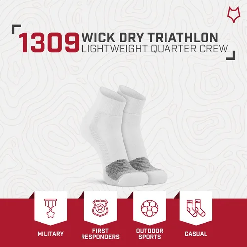 Miniatura 5 de Fox River Wick Dry Triathlon White Quarter 14 Crew calcetín