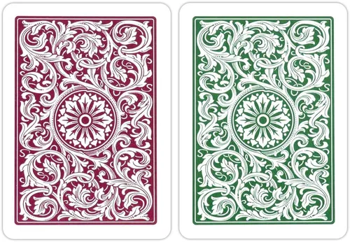 Miniatura 7 de Copag 1546 Design - Juego de cartas 100% de plástico, tamaño de póquer (estándar), verde/borgoña (índice jumbo, 1 juego)