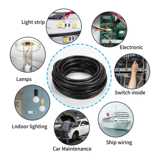 Miniatura 6 de Cable eléctrico de calibre 14, 3 conductores, cable de cobre sin oxígeno, cable flexible de bajo voltaje de 100 pies/30.5 m para tiras LED, lámparas
