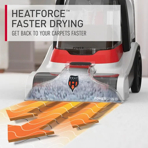 Miniatura 4 de Hoover PowerDash Pet+ Máquina limpiadora compacta de alfombras, máquina de champú de alfombras ligera, combina con una solución de limpiador