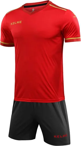 KELME Conjunto de uniforme de fútbol para niños, adultos, niños y niñas, camiseta de fútbol y pantalones cortos, equipo deportivo atlético, camiseta