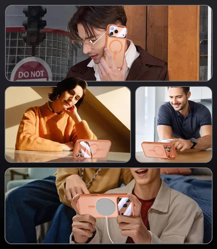 Miniatura 6 de VOFATA - Funda magnética para iPhone 17 Pro Max, cubierta para cámara con soporte, protección completa para la cámara, compatible con MagSafe