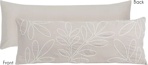 Miniatura 5 de Sweet Jojo Designs Funda de almohada de cuerpo de hojas botánicas bohemias (almohada no incluida), género neutro, marfil, crema, beige, tostado