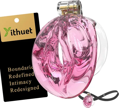 Jaula de castidad para hombres Sissy con una vagina suave y realista - Dispositivo de castidad Yithuet Cobra de material TPE suave, transpirable,