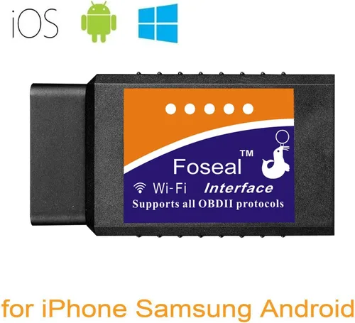 Miniatura 2 de Foseal Escáner OBD2 de Wifi, lector de código de coche Compruebe la luz del motor herramienta de diagnóstico de la exploración para iOS y Android