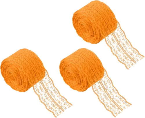 Miniatura 46 de MECCANIXITY 8 Yard Lace Trim Ribbon, 0.9 Inch Wide Vintage Floral Pattern Crochet Lace Edge Ribbon Trimming for DIY Sewing Crafts Gift Wrap Wedding