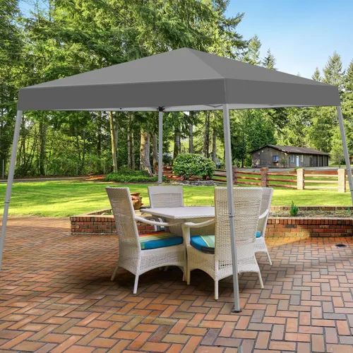 Miniatura 7 de Carpa con Toldo, Toldo Emergente de 10 x 10 Pies, Carpa Instantánea para Exteriores con Patas Inclinadas y Bolsa de Transporte, Refugio de Cenador