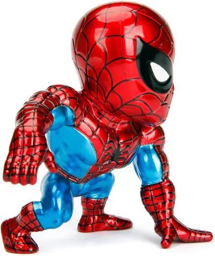 Miniatura 5 de Jada Toys Marvel - Figura clásica de Spiderman de 4 pulgadas, color rojo, talla única
