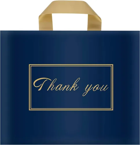 Miniatura 7 de Bolsas de plástico de agradecimiento para pequeñas empresas, bolsas de regalo extra gruesas a granel con asas para clientes recuerdos de fiesta