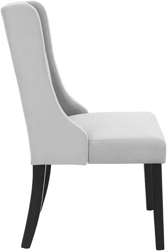 Miniatura 4 de Modway Renew Parsons Performance - Sillas auxiliares de terciopelo para comedor, juego de 2 unidades, color gris claro
