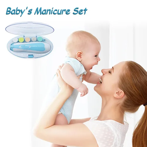 Miniatura 7 de Lima de uñas para bebé con kit de cortaúñas eléctrico seguro para recién nacidos, niños y niños pequeños, cuidado de los dedos de los pies