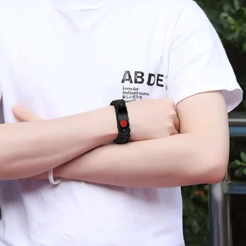 Miniatura 42 de Pulsera de alerta médica Paracord para hombres y mujeres Pulsera de identificación médica de acero inoxidable con hebillas de liberación lateral