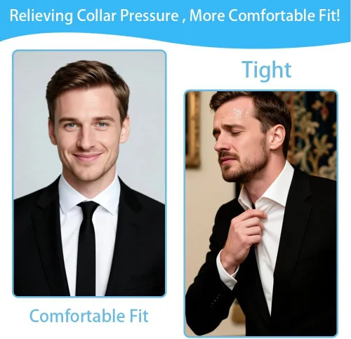 Miniatura 8 de Extensores de cuello para hombres y mujeres, suaves y elásticos para aliviar el cuello, cuellos ajustados para camisas de vestir, expansores