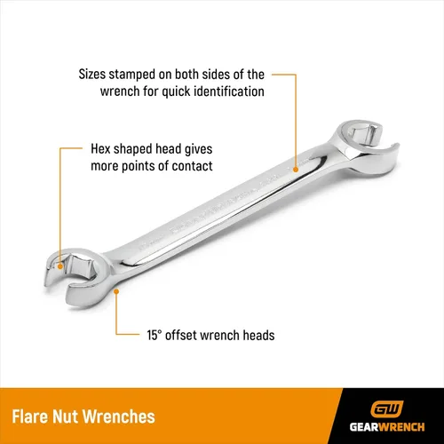 Miniatura 3 de GEARWRENCH Juego de 6 llaves para tuercas cónicas, SAE - 81907