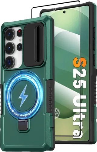 Miniatura 114 de Funda magnética para Samsung Galaxy Note 20 Ultra con soporte de anillo [con protector de pantalla] [Compatible con carga inalámbrica MagSafe] Funda