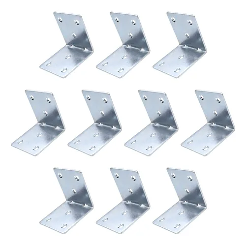 Miniatura 6 de Soporte de esquina de metal de 0.87 x 0.67 pulgadas, soportes de ángulo interno de 90 grados, soportes en forma de L, cierre de junta con tornillos